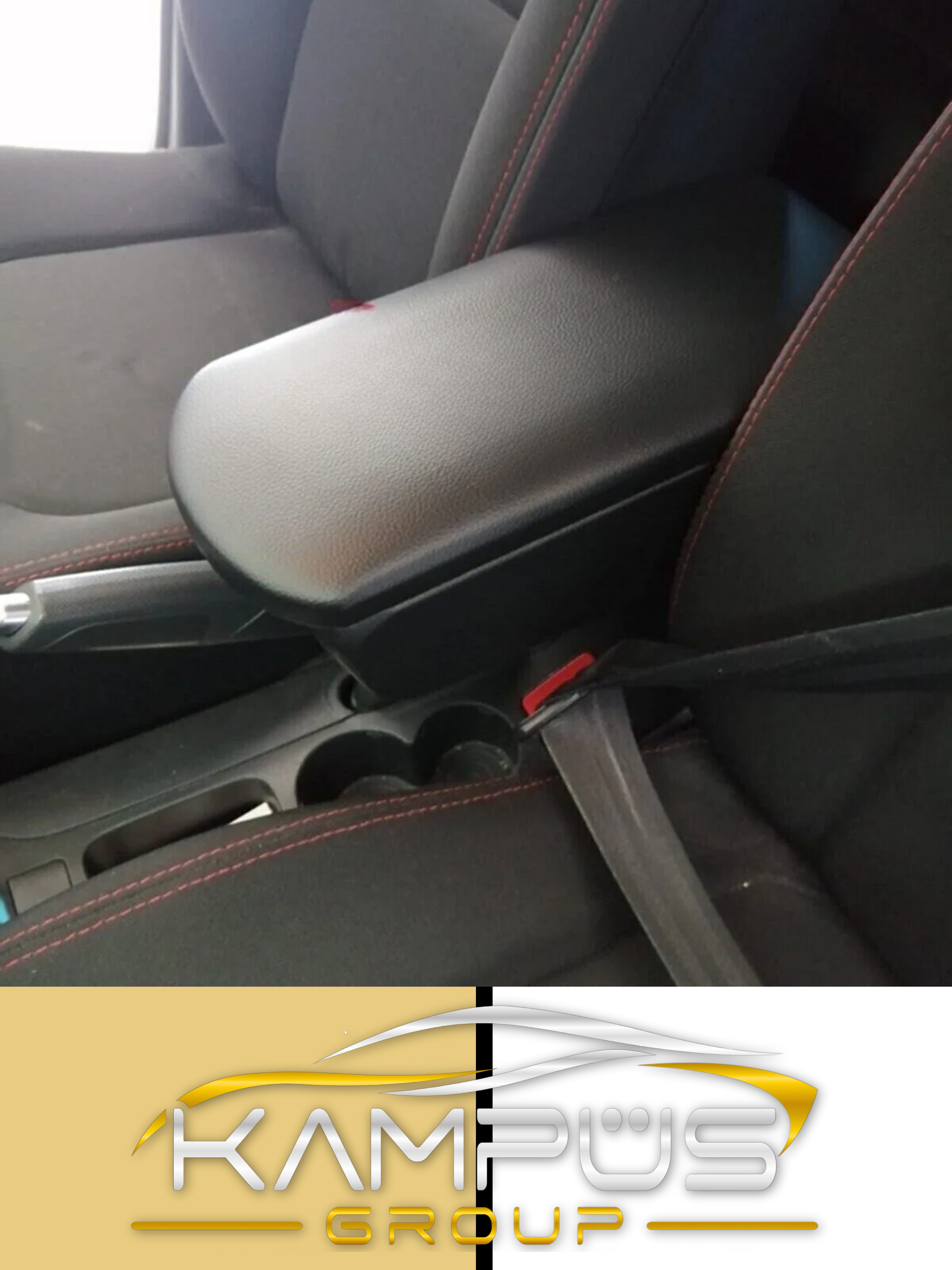 CARFACE Renault Clio 4 Deri Kol Dayama Kolçak Siyah Mdf