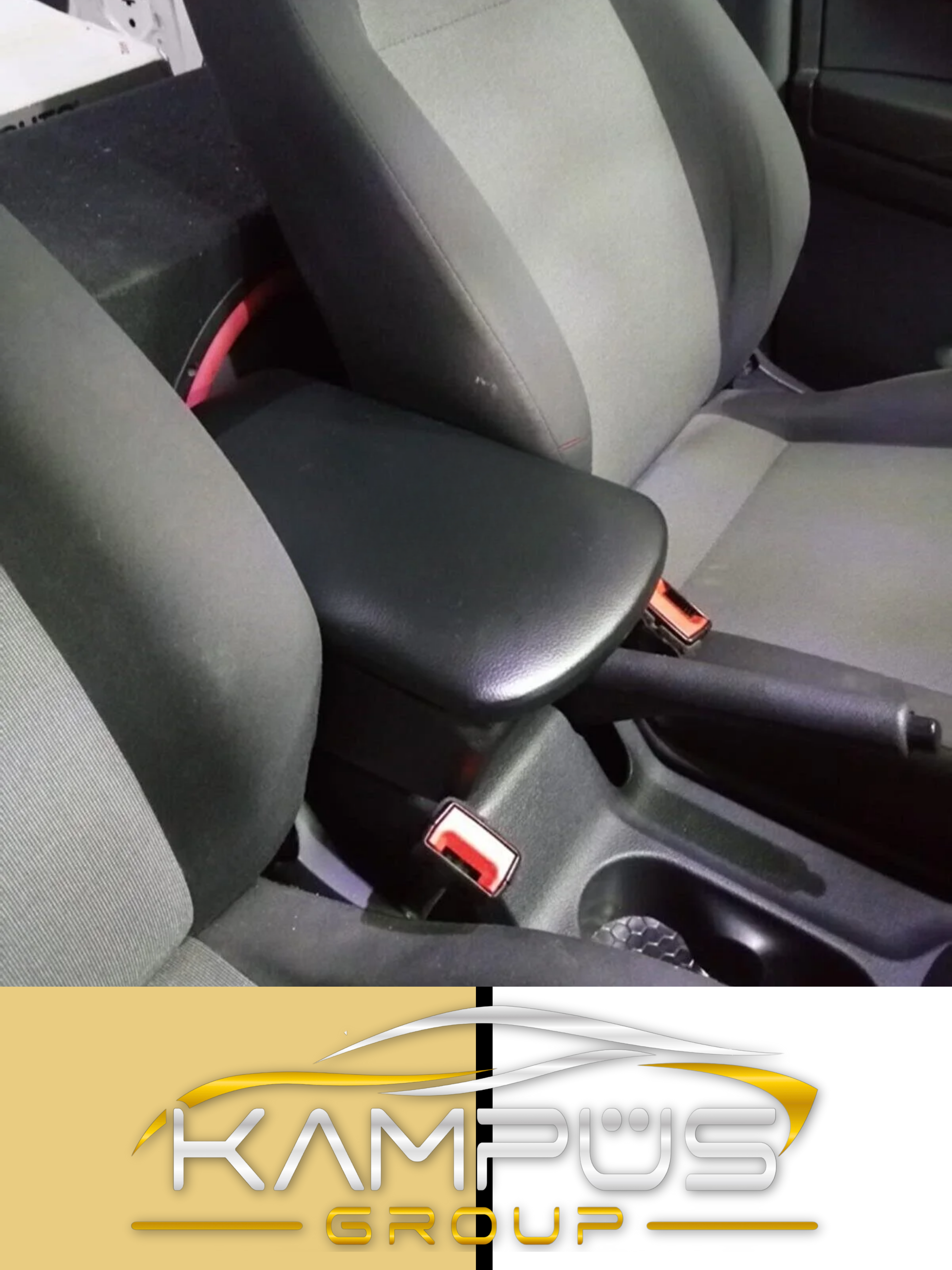 CARFACE Seat Leon Deri Kol Dayama Kolçak Siyah Özel Üretim Mdf