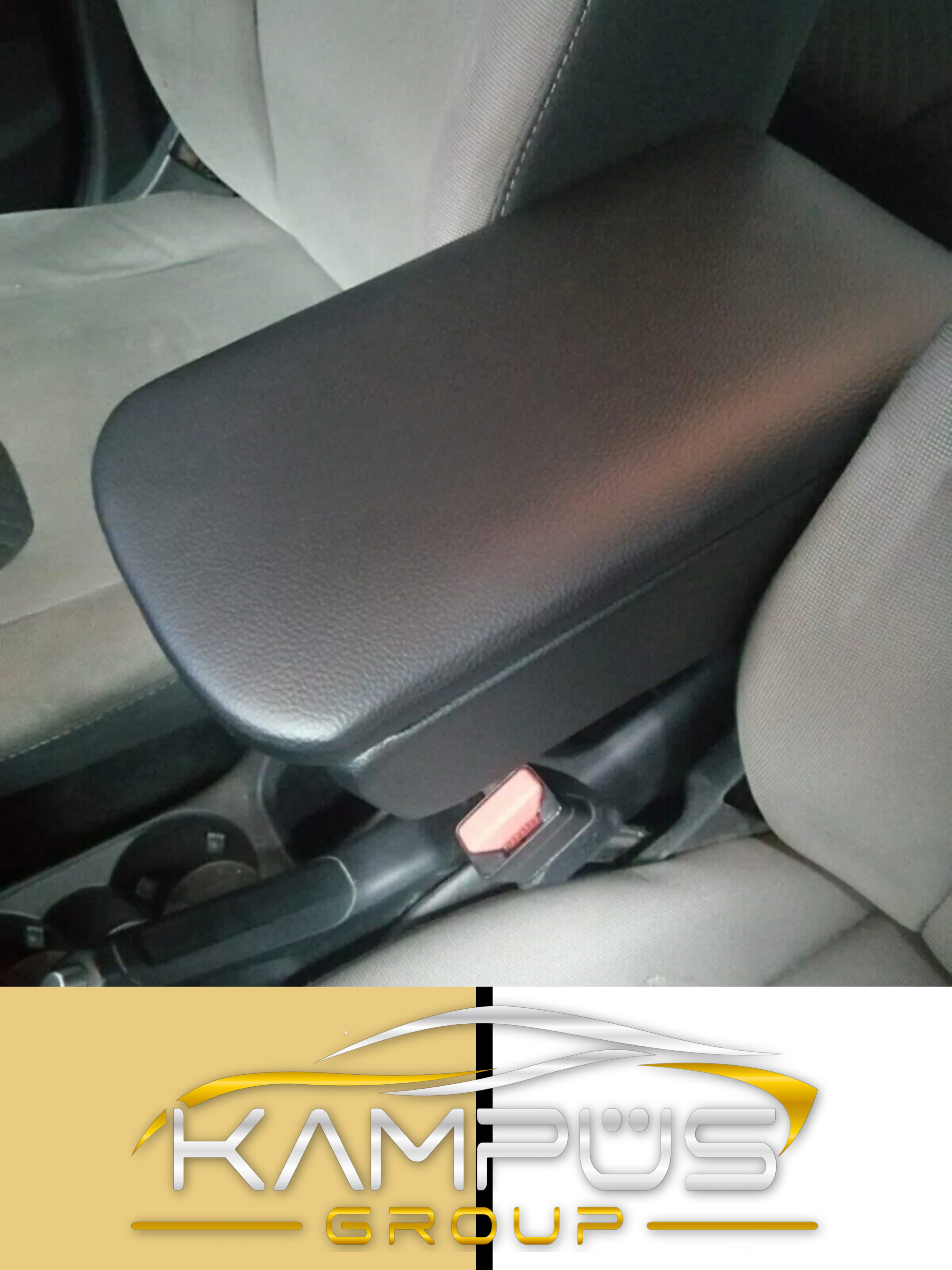 CARFACE Tourneo Courier Deri Kol Dayama Kolçak Siyah Özel Üretim Mdf