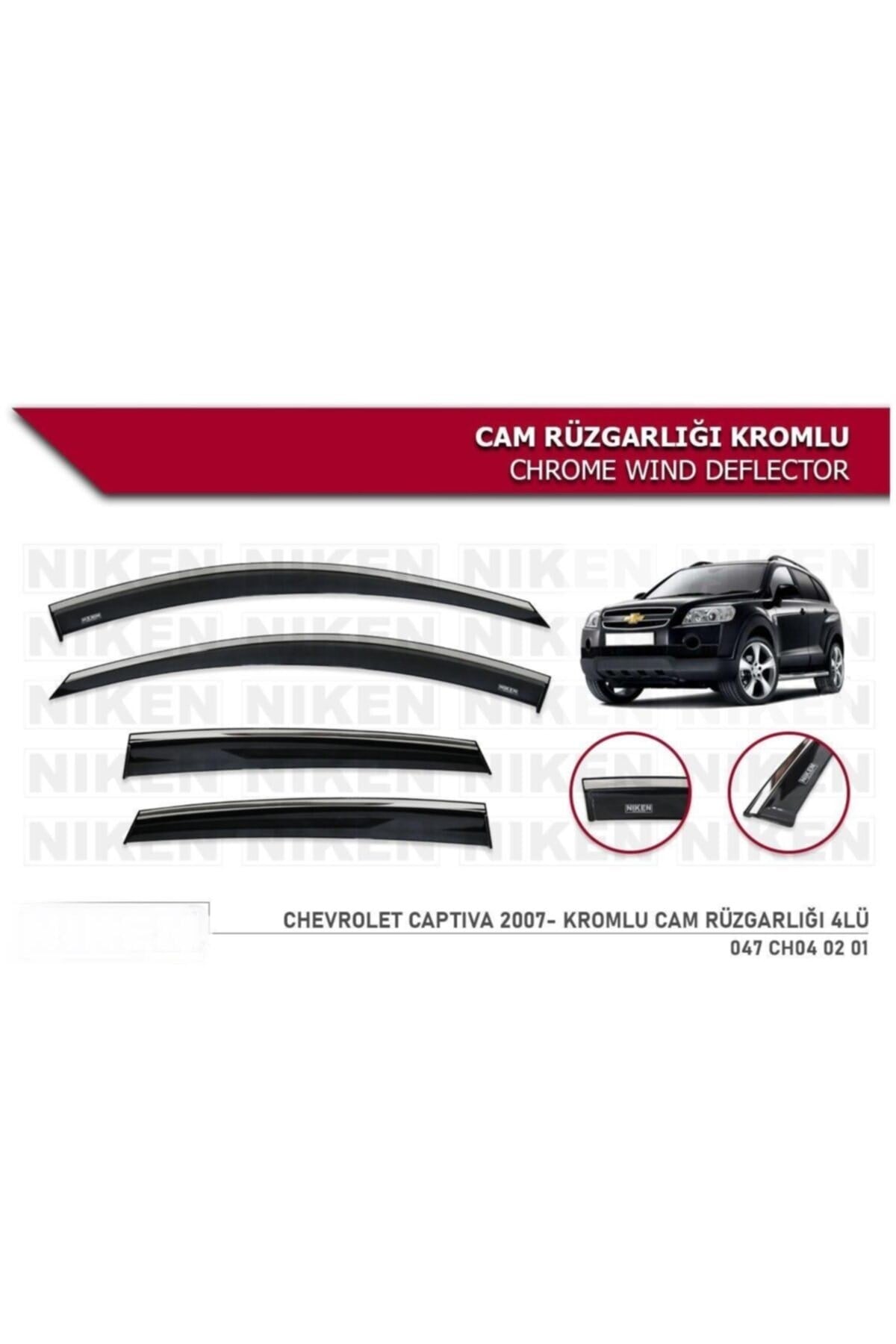 Chevrolet Captiva Kromlu Cam Rüzgarlığı 2007 Sonrası