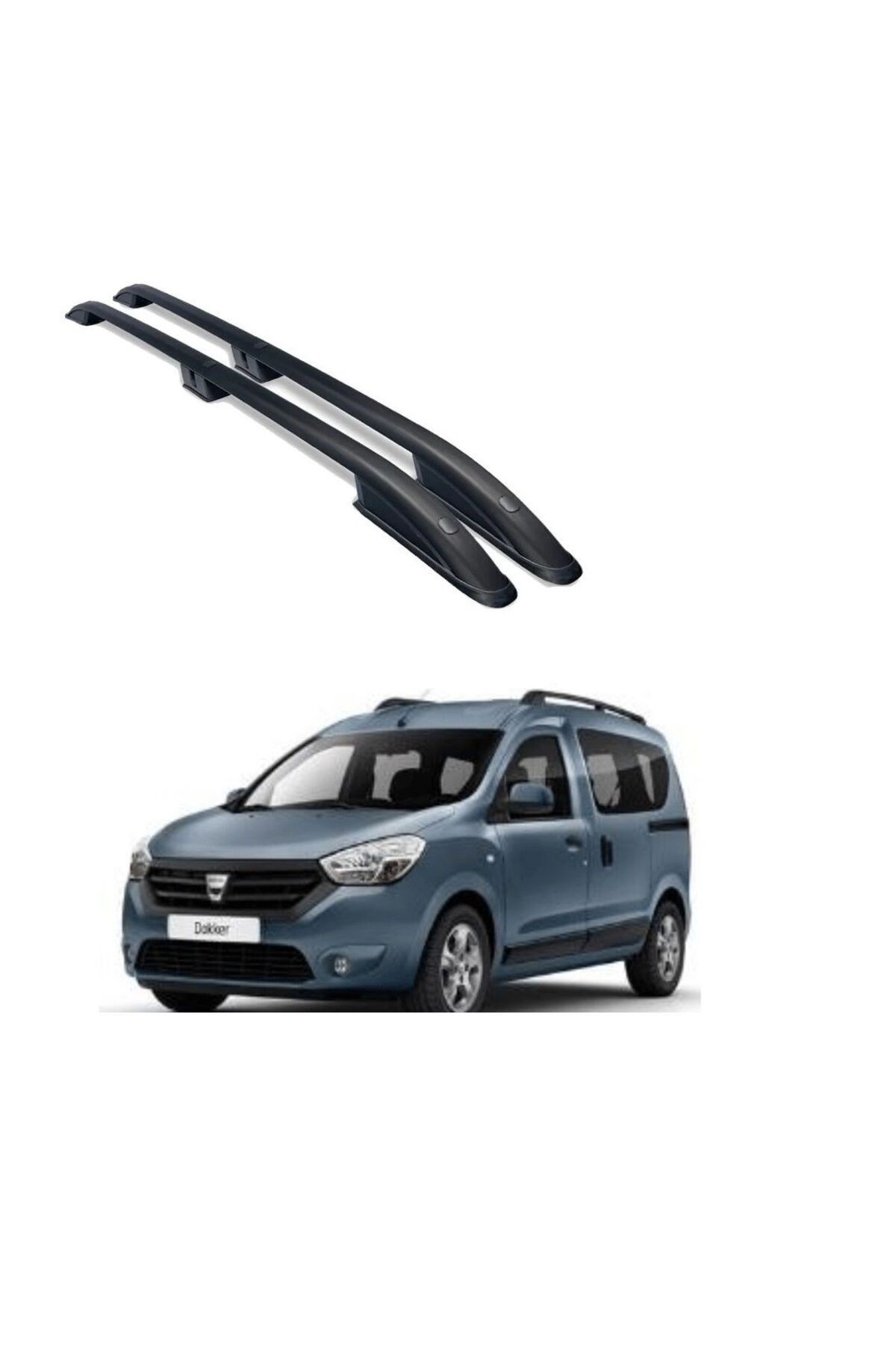 Dacia dokker tavan çıtası port bagaj taşıyıcı siyah 2013+