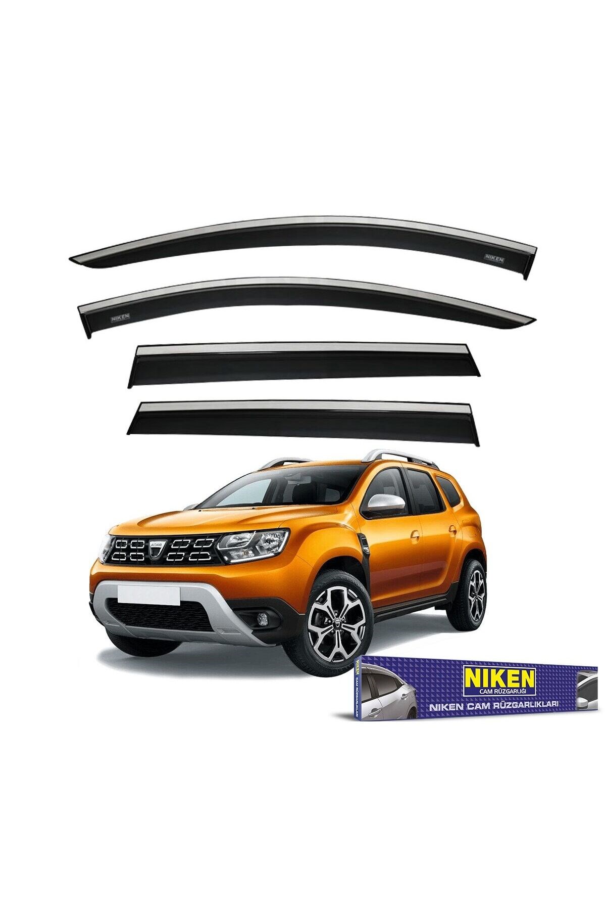Dacia duster cam rüzgarlığı kromlu 2018+