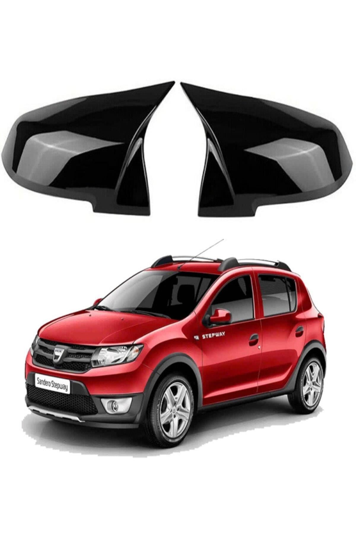 Dacia Sandero 2013 Uyumlu - Araca Özel Batman Yarasa Ayna Kapağı Pianoblack