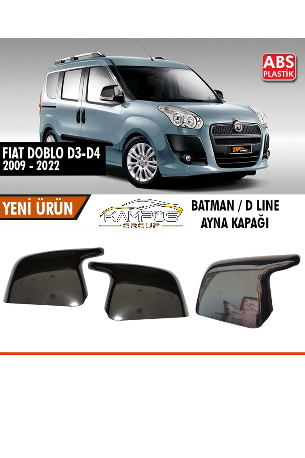 Fiat Doblo D3/d4 (2010-2015/2015-2021) Uyumlu Batman Yarasa Ayna Kapağı