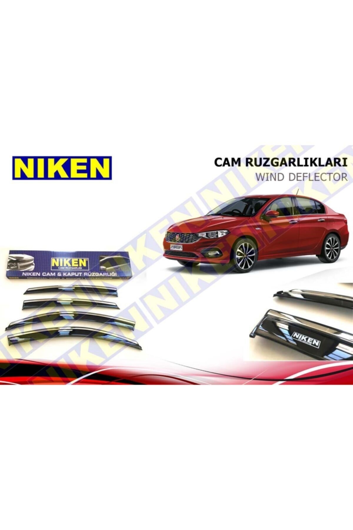 Fıat Egea 2016- Kromlu Cam Rüzgarlığı 4lü