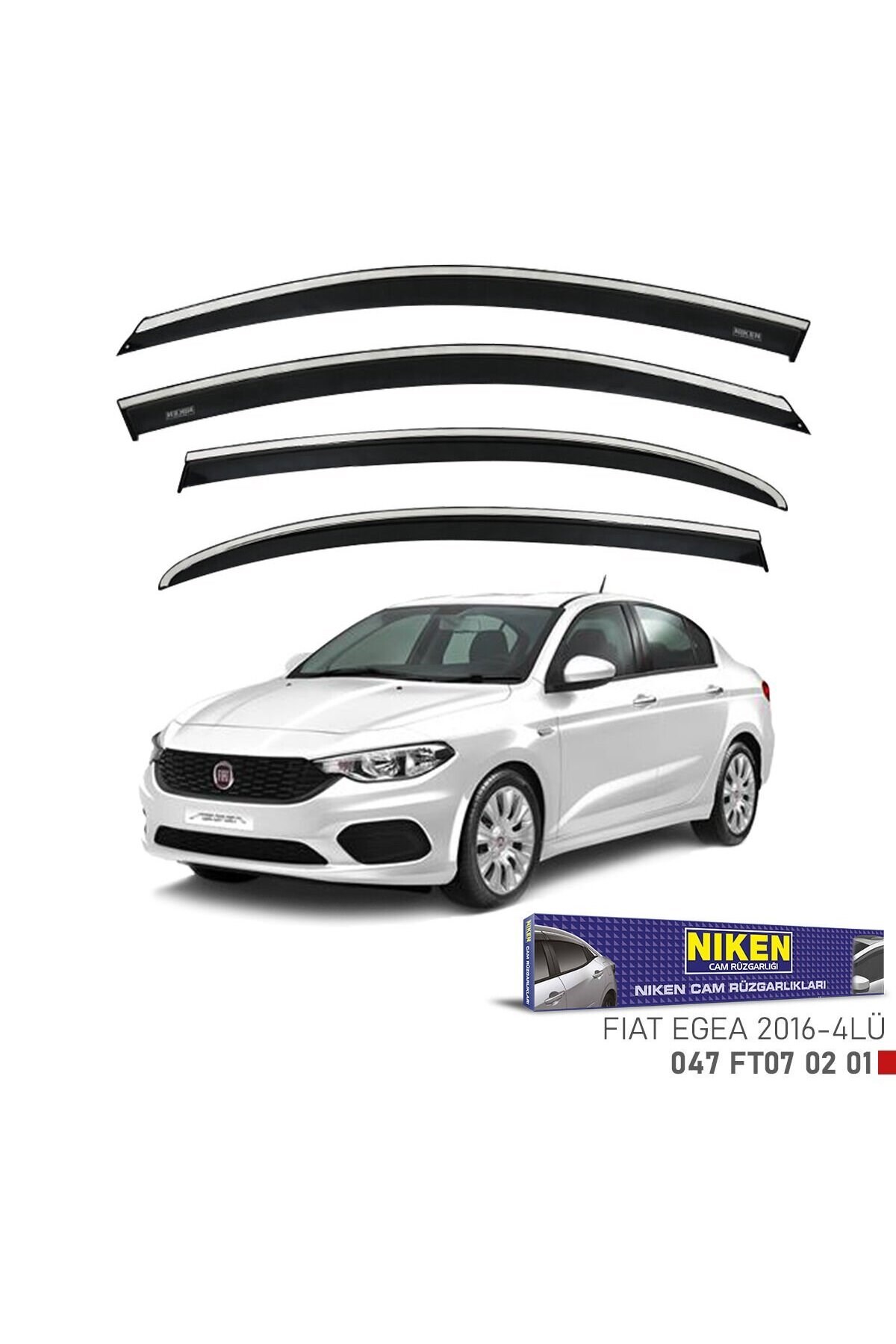 Fiat Egea Kromlu Cam Rüzgarlığı Niken 2016+ sonrası uyumlu