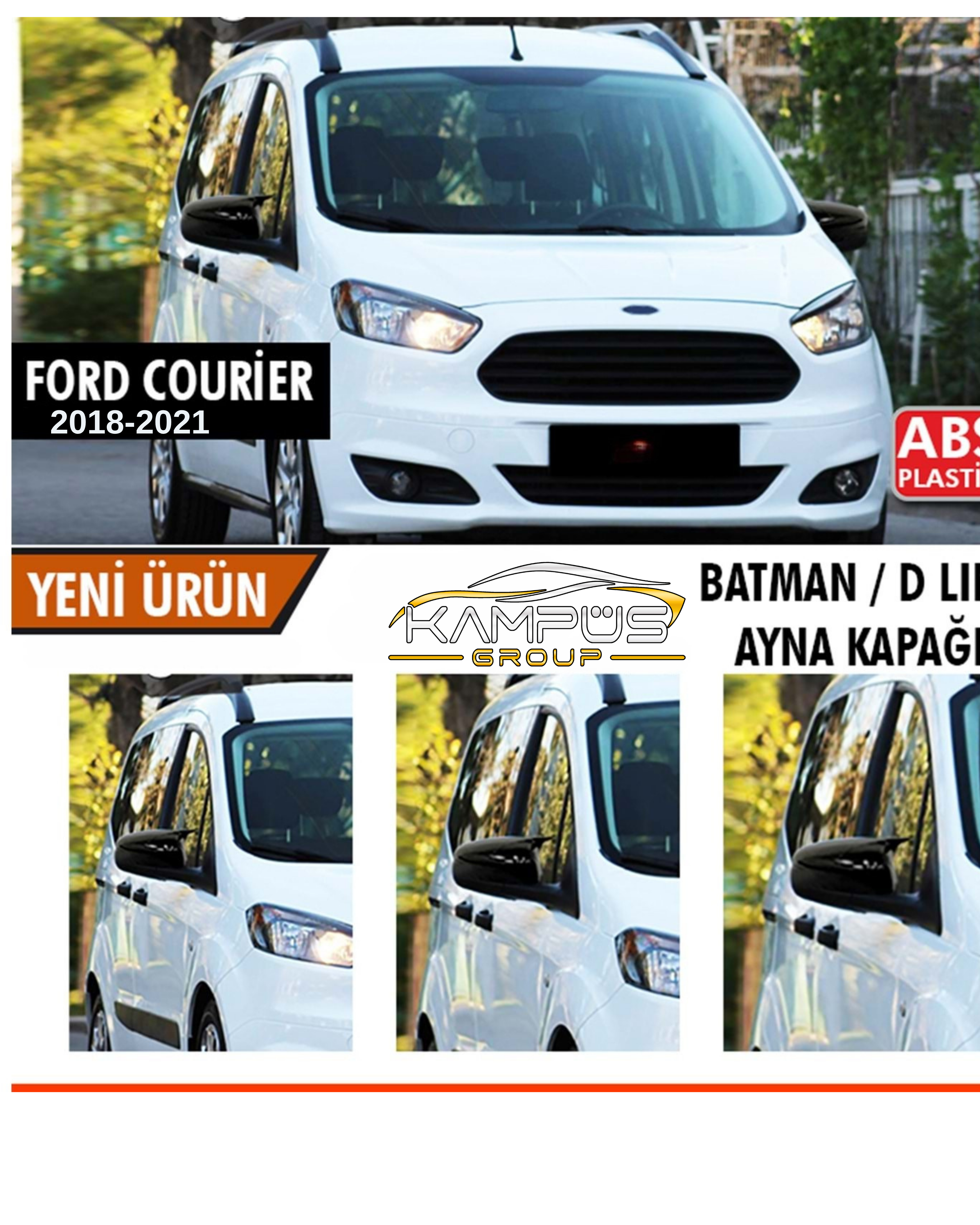 Ford Courier (2018-2021 Uyumlu Batman Yarasa Ayna Kapağı