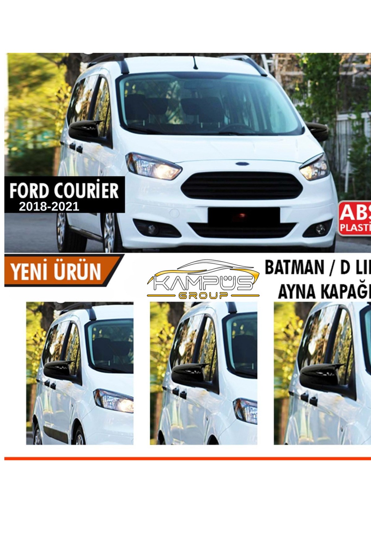 Ford Courier (2018-2021 Uyumlu Batman Yarasa Ayna Kapağı