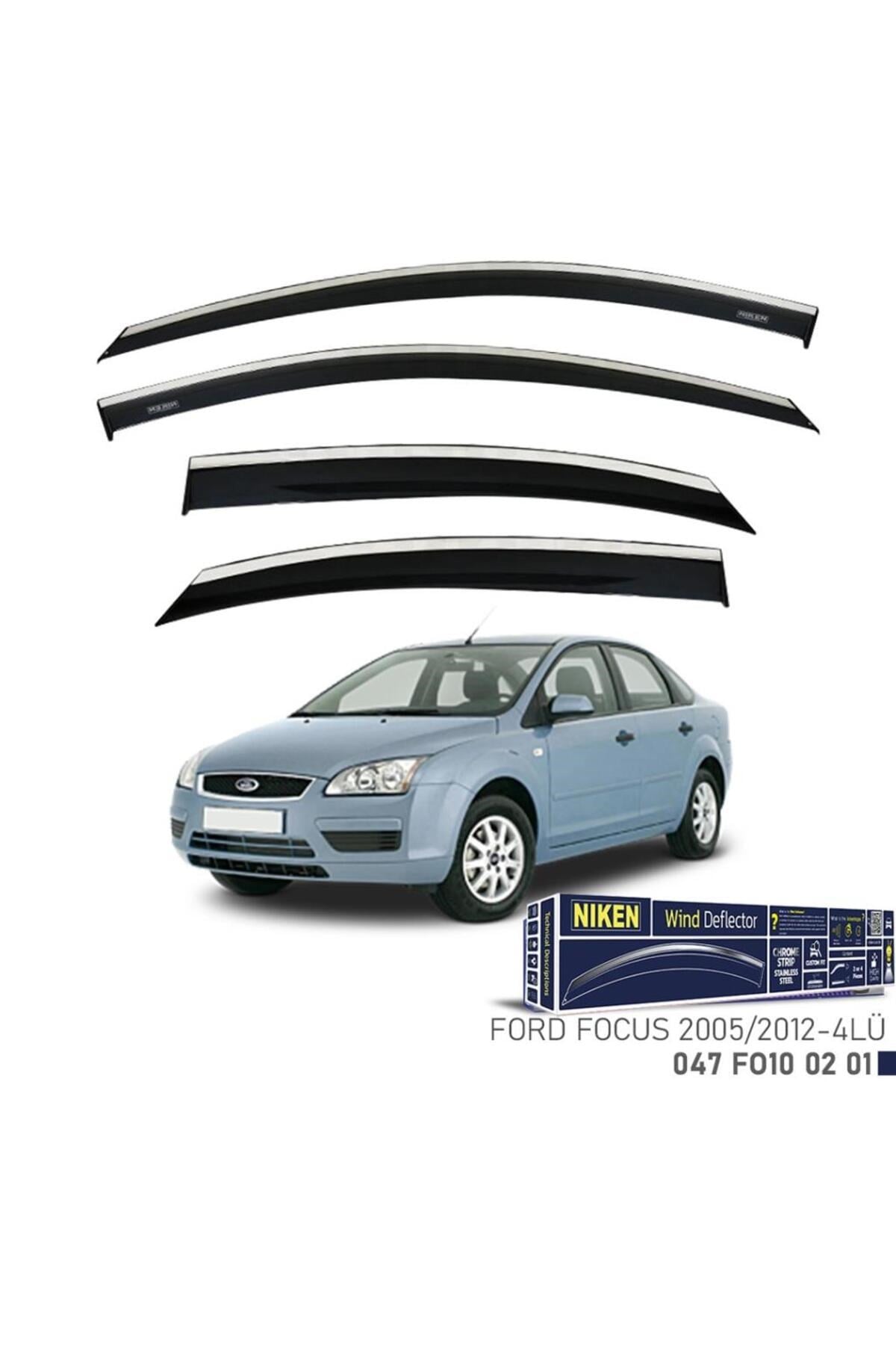 Ford Focus 2 Hb Kromlu Cam Rüzgarlığı 4lü Set 2005 2011