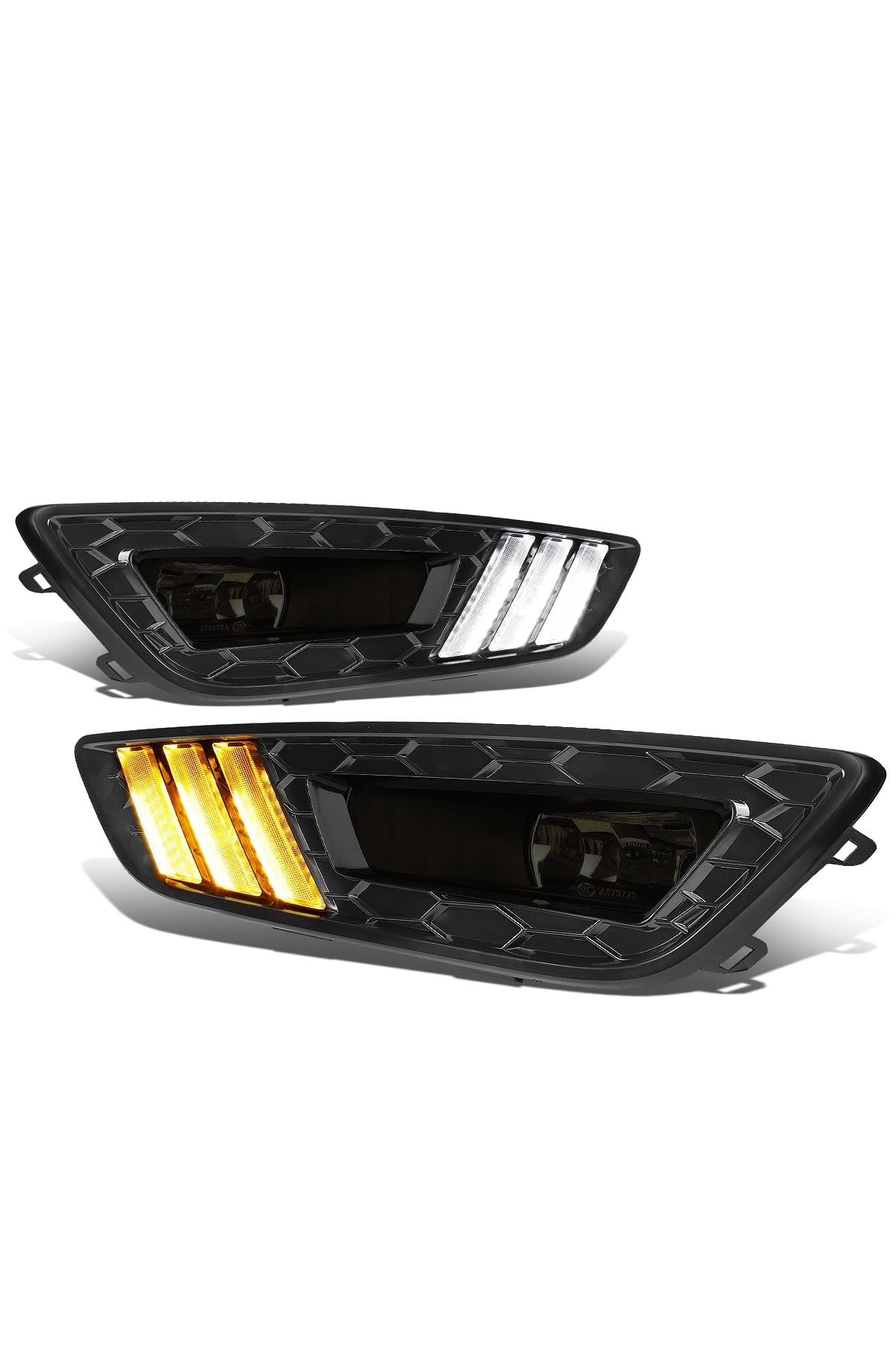 Ford Focus 3 Uyumlu Sis Farı Çerçevesi Gündüz Ledli Sinyalli (model 1)
