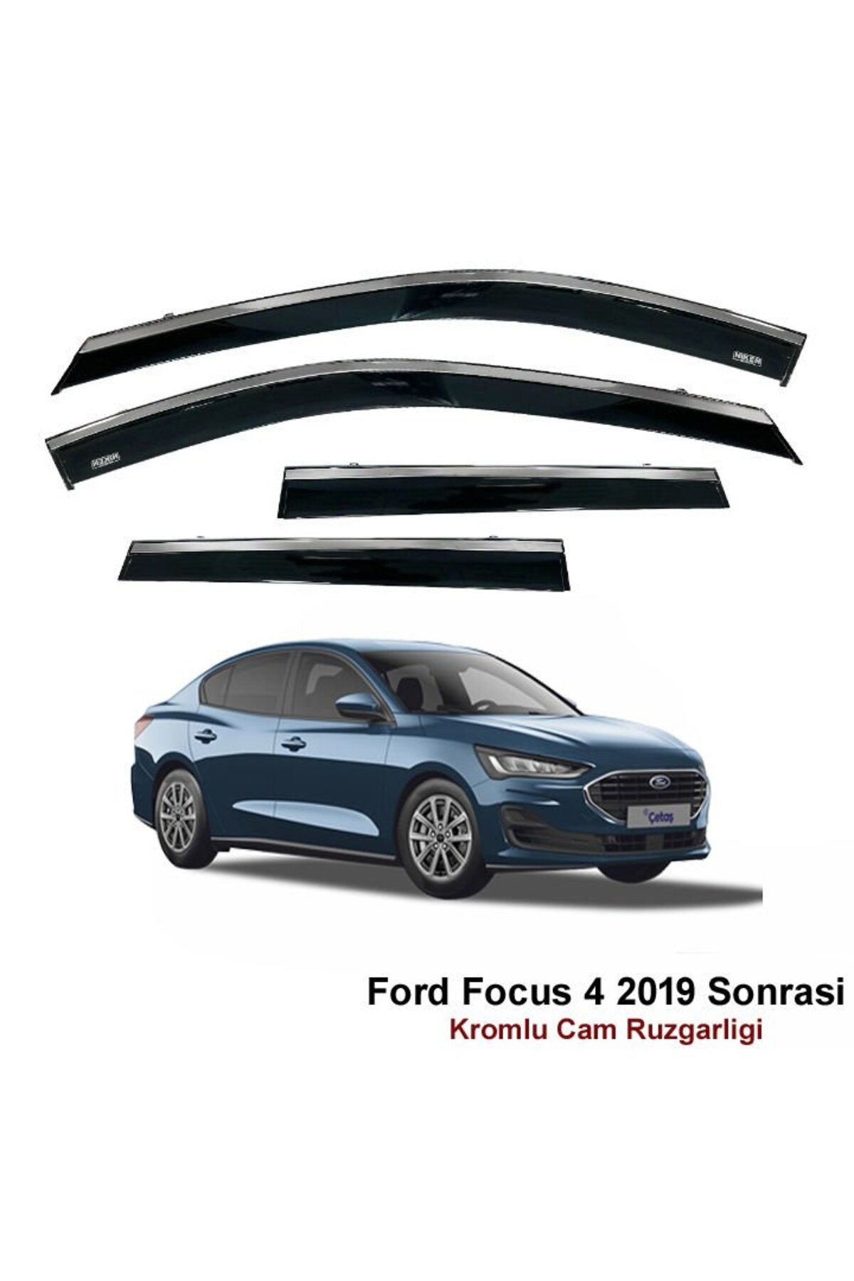 Ford Focus 4 Kromlu Cam Rüzgarlığı 2019 Sonrası