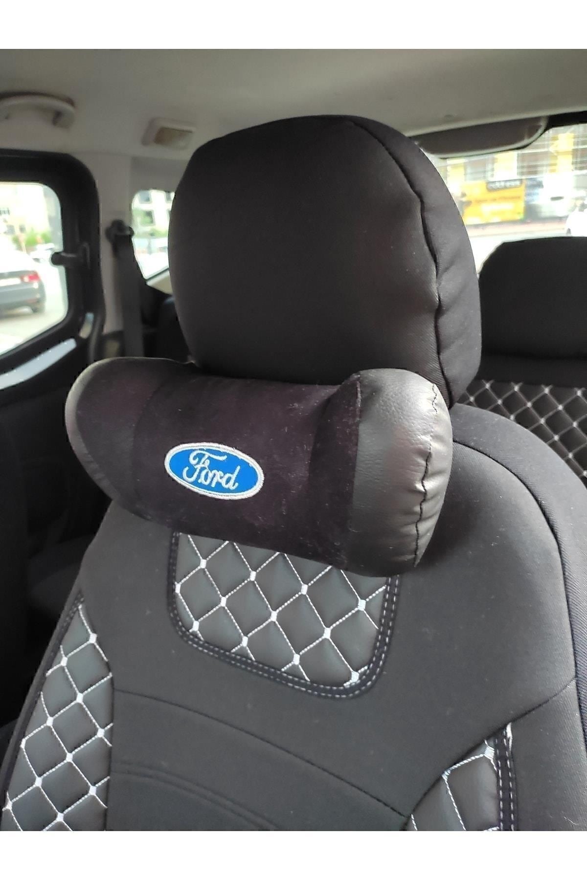 FORD LOGOLU LÜX OTO BOYUN YASTIĞI (2 ADET) SİYAH