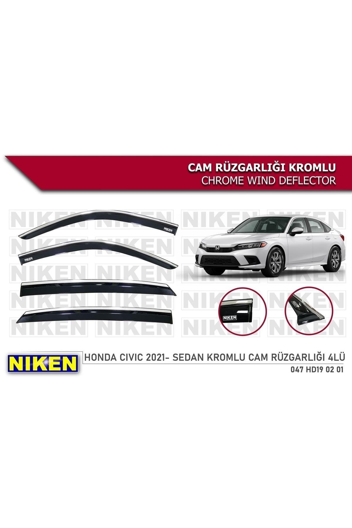 Honda Civic Kromlu Cam Rüzgarlığı 2022 Sonrası