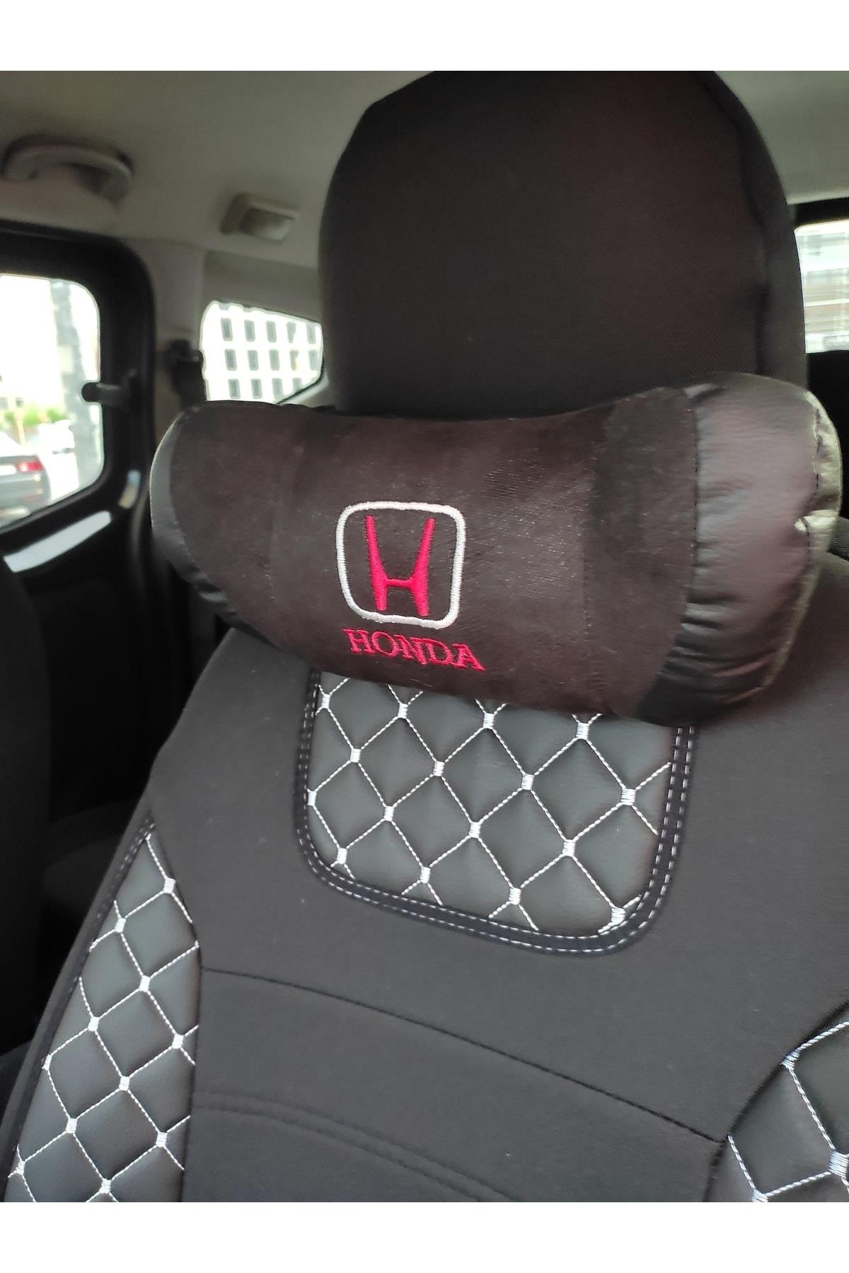 HONDA LOGOLU LÜX OTO BOYUN YASTIĞI (2 ADET) SİYAH