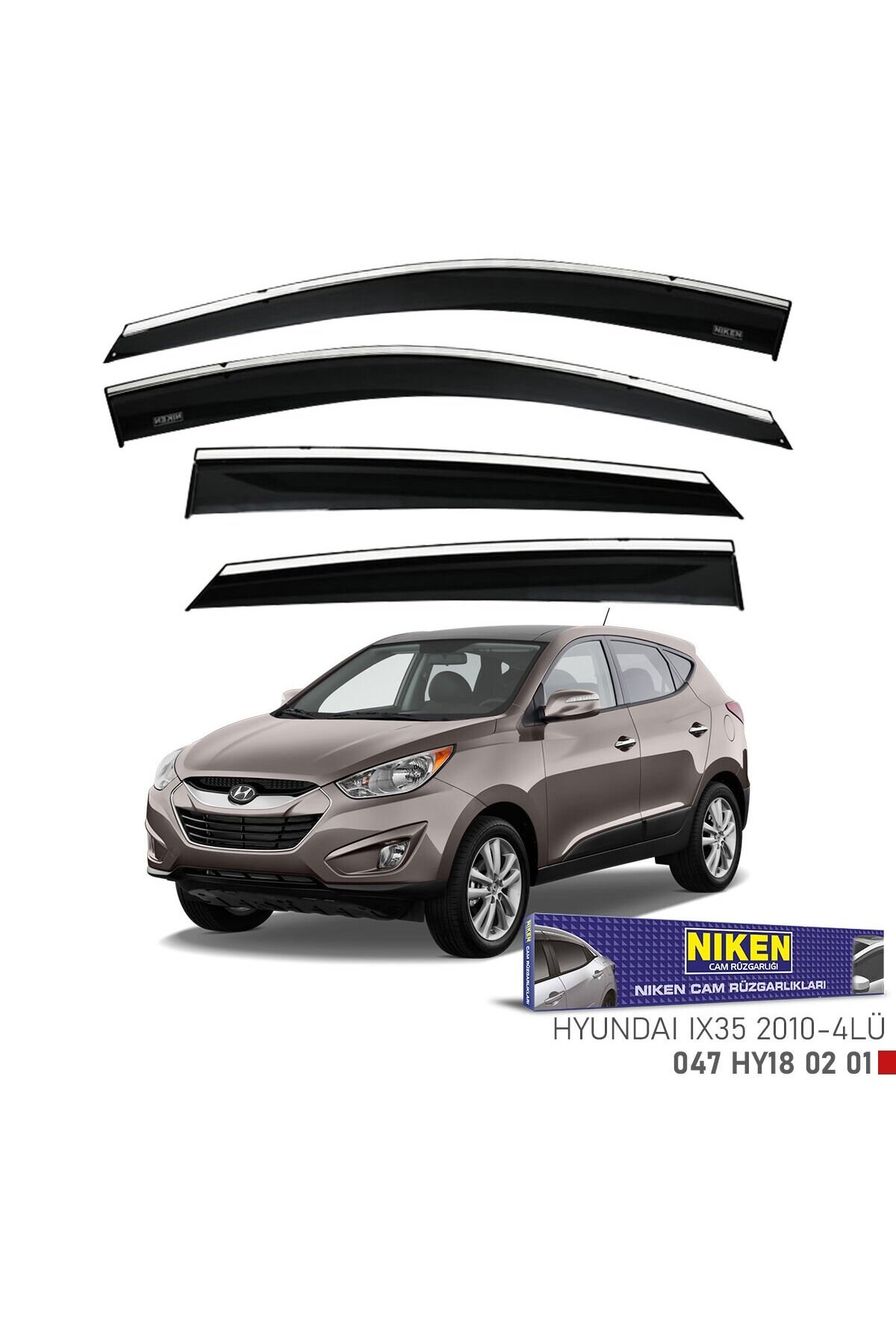 Hyundai ix35 cam rüzgarlığı kromlu