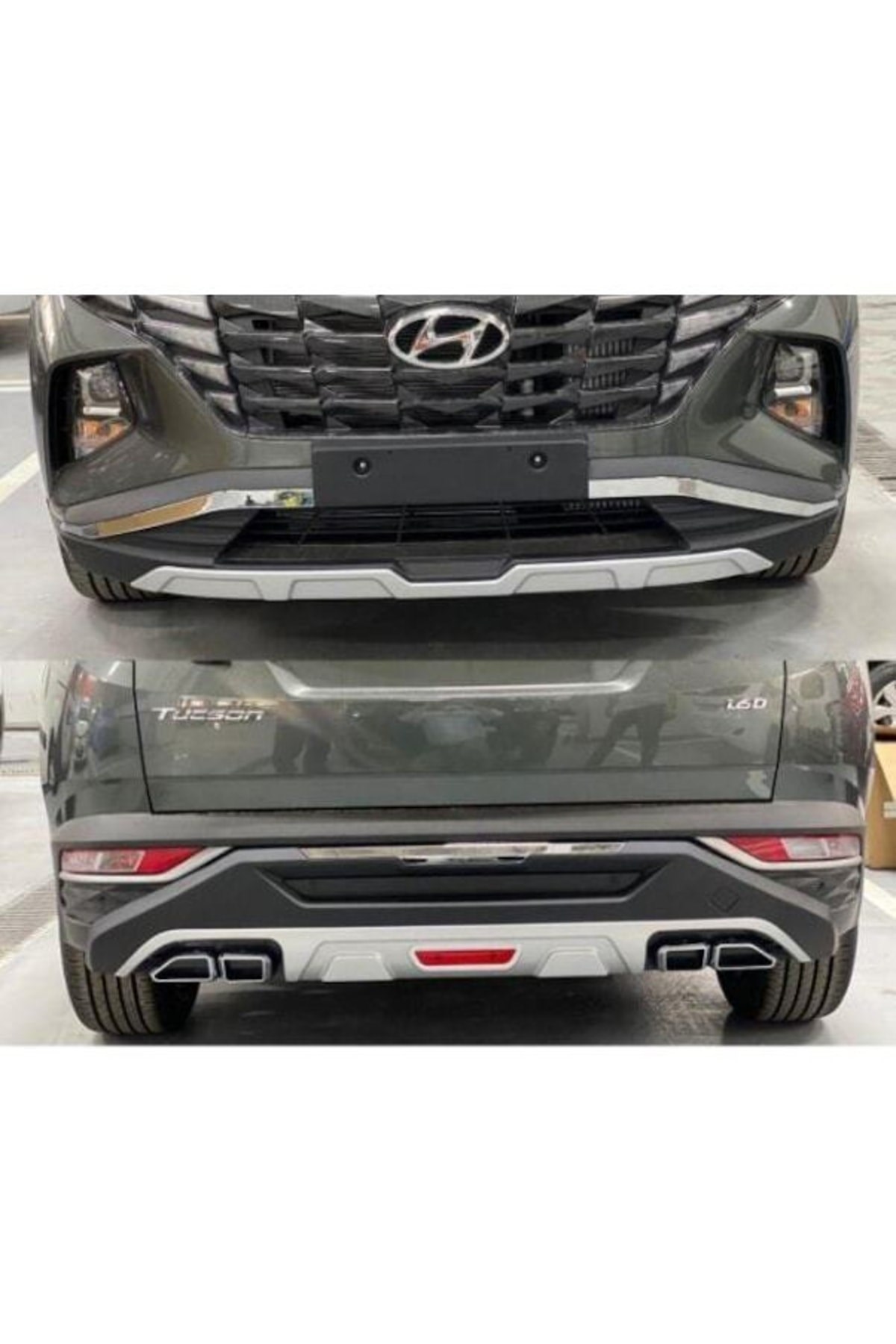 Hyundai Tucson 2021 Ve Sonrası Uyumlu Ön Arka Tampon Koruma Difüzör 2021