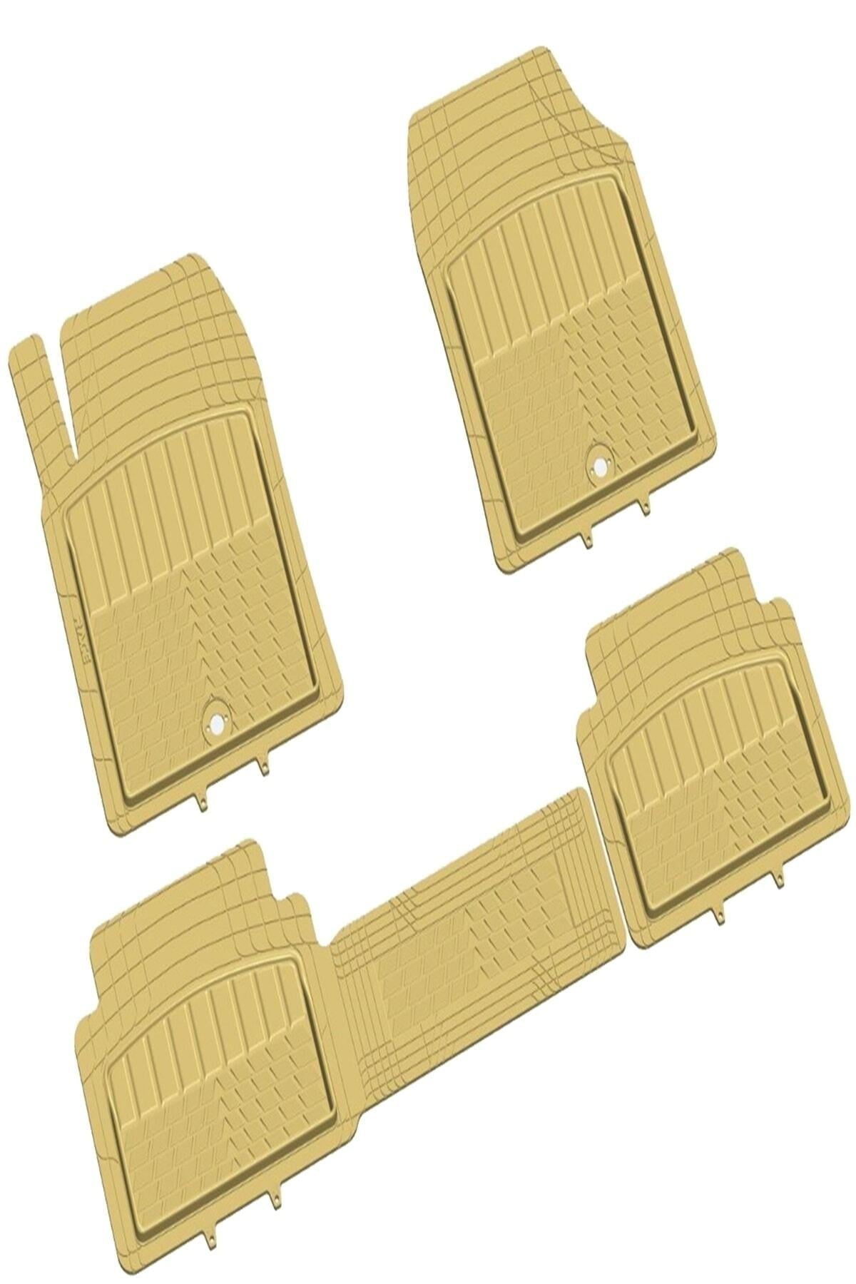 Kauçuk Paspas Universal Racing Havuzlu Bej / Tepay512-b