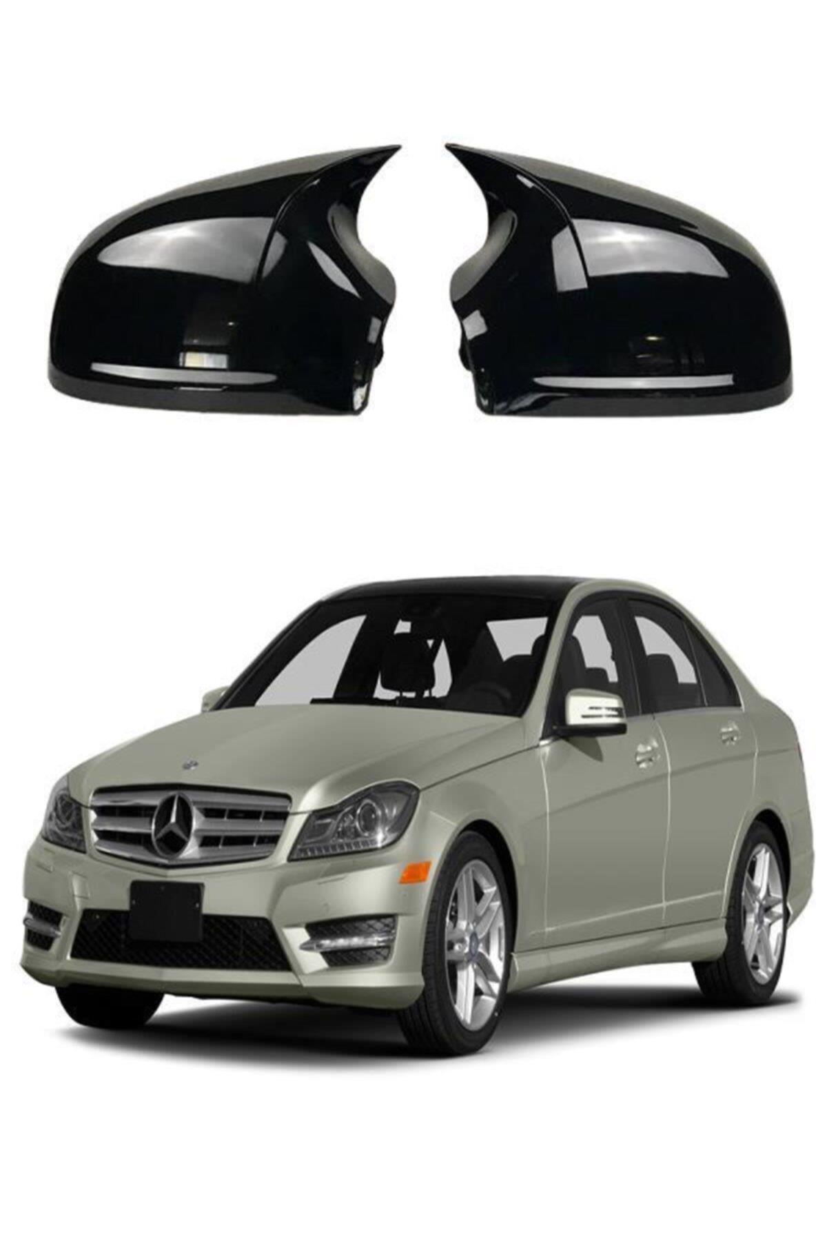 Mercedes C Serisi W204 Araca Özel Batman Yarasa Ayna Kapağı Pianoblack