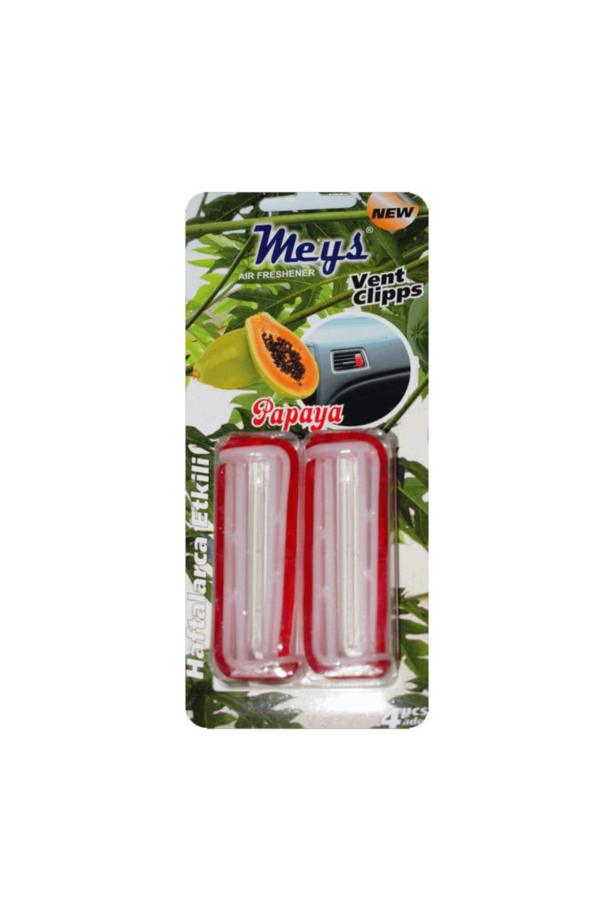 Meys Kırmızı Izgara Havalandırma Klips Araç Oto Kokusu Papaya