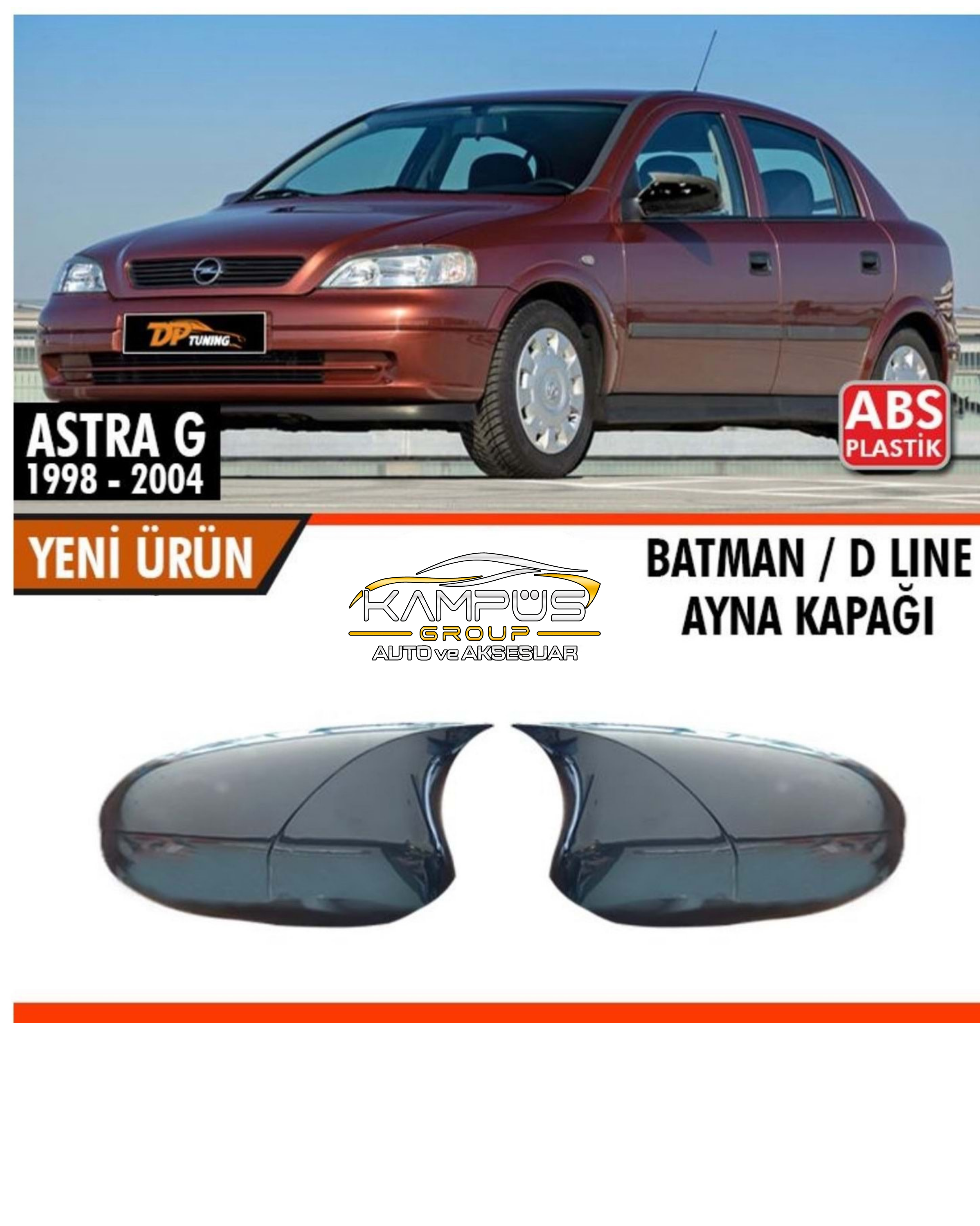 Opel Astra G (1998-2004) Uyumlu Batman Yarasa Ayna Kapağı
