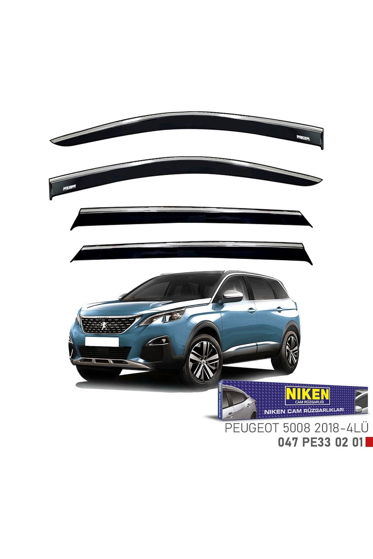 Peugeot 5008 cam rüzgarlığı kromlu 2018+
