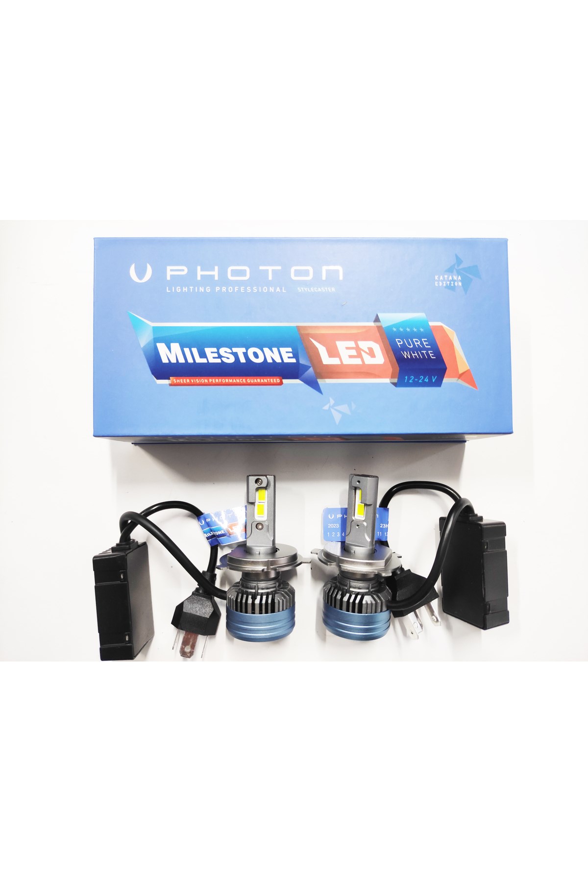 Photon Milestone H4  uyumlu Katana 12V-24V Led Xenon Beyaz 14000 Lümen