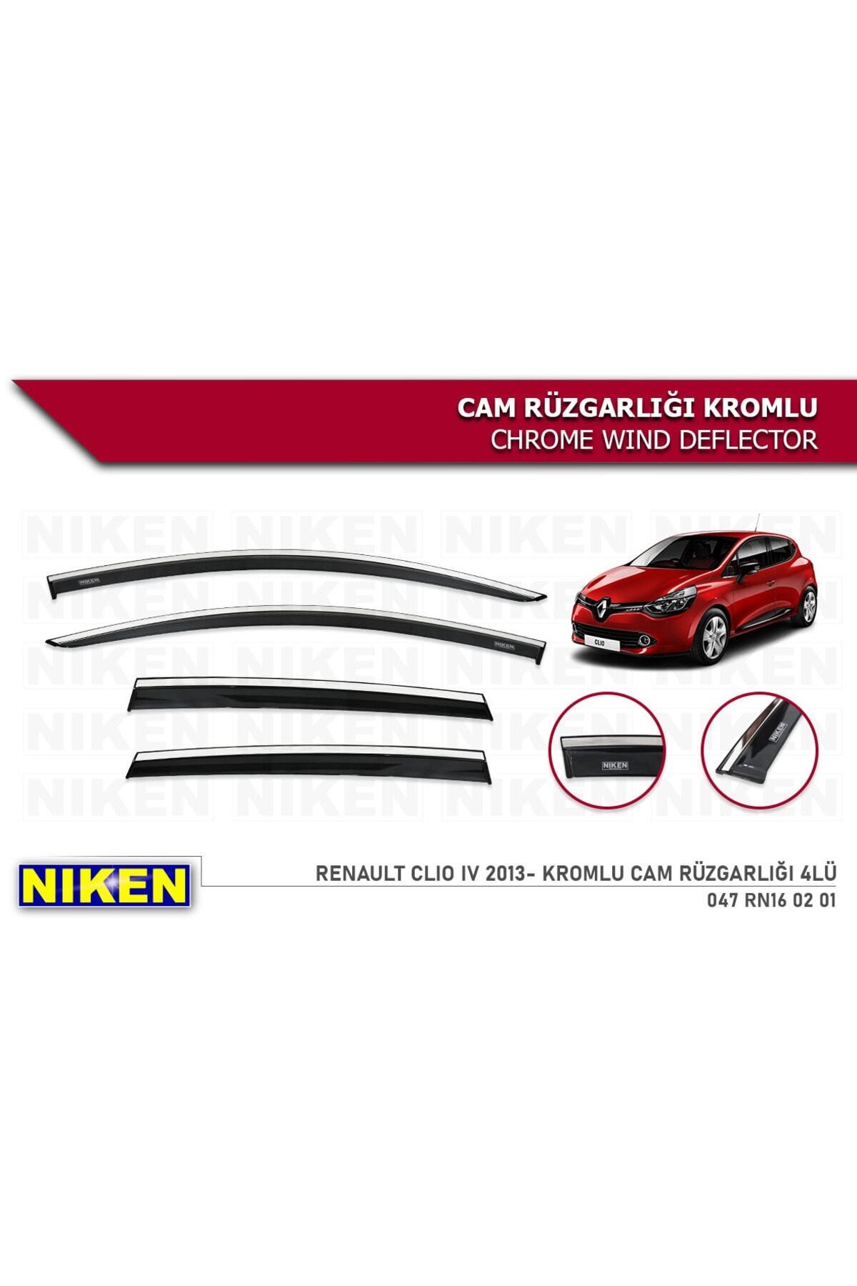 Renault Clio 4 2012-2019 Kromlu Cam Rüzgarlığı
