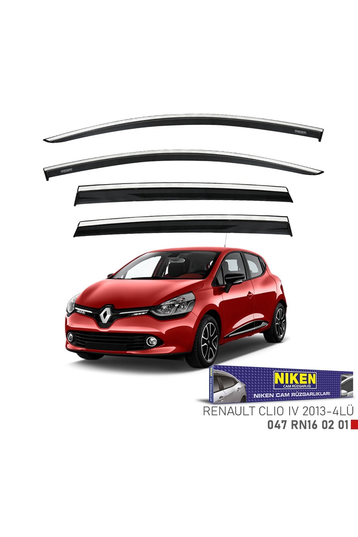 Renault clio 4 cam rüzgarlığı kromlu 2013 / 2015