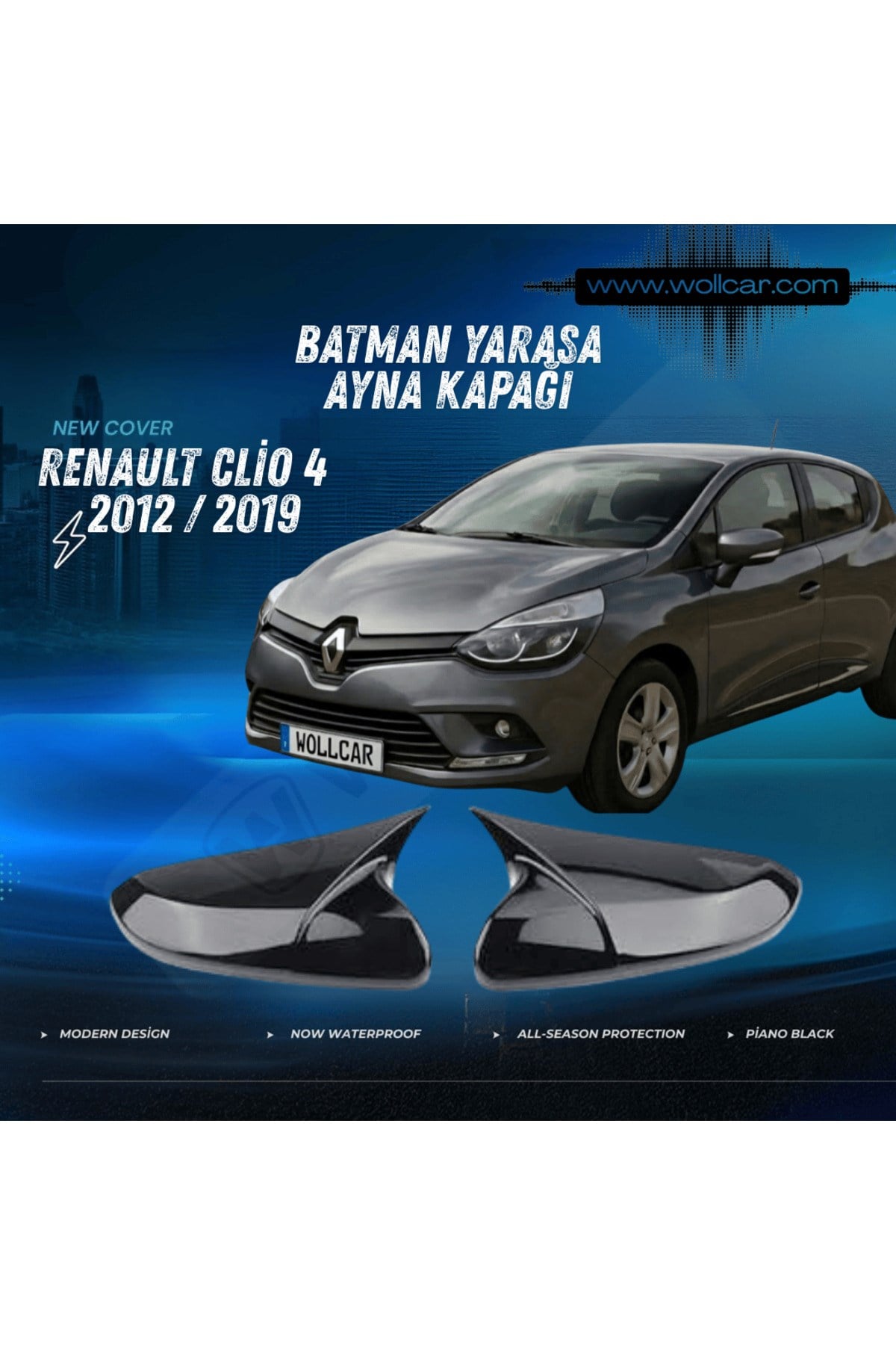 Renault Clıo 4 Yarasa Ayna Kapağı (2012-2019)