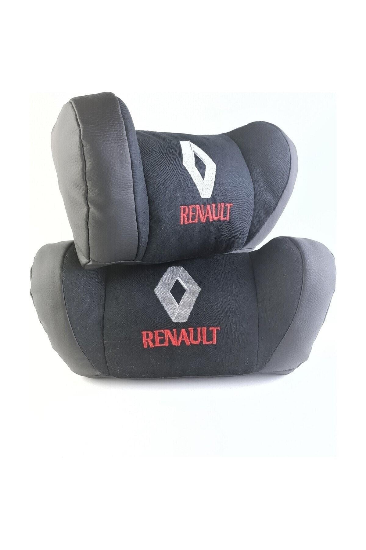 RENAULT LOGOLU LÜX OTO BOYUN YASTIĞI (2 ADET) SİYAH
