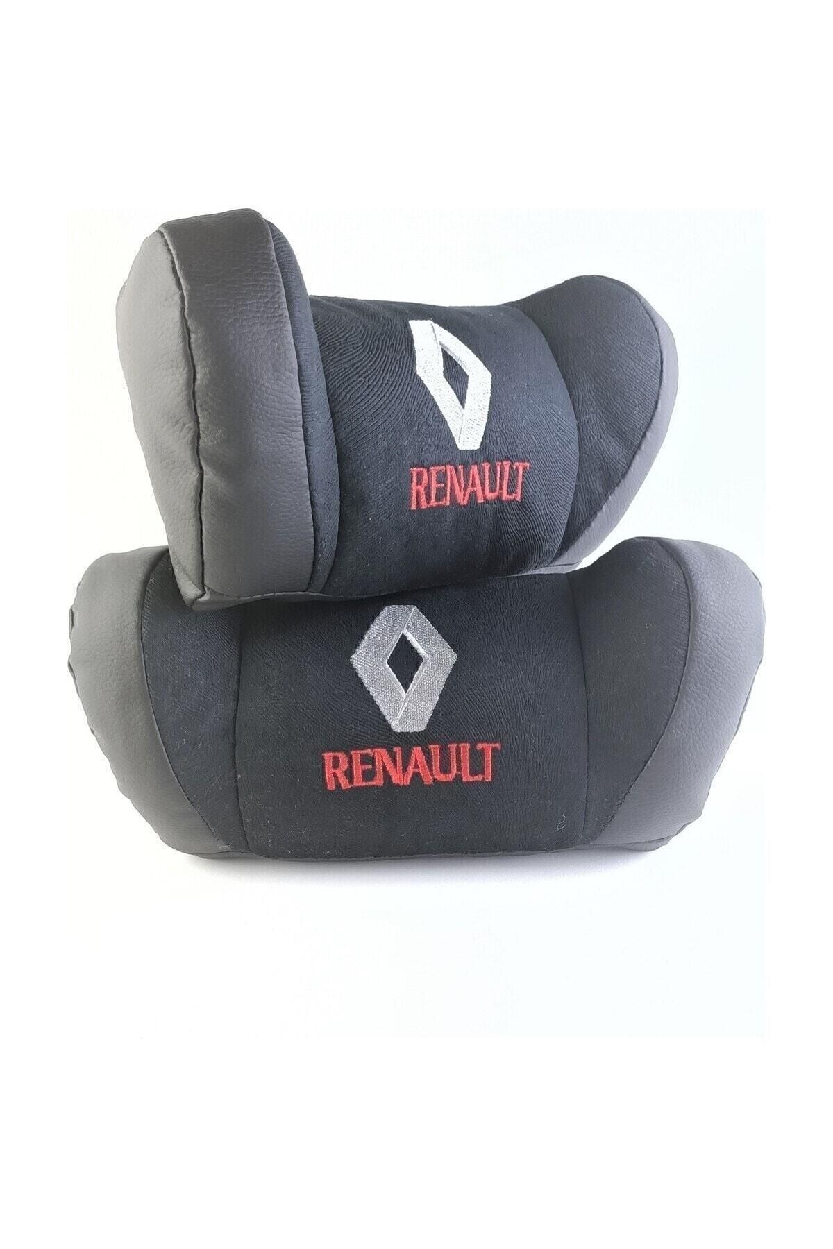 RENAULT LOGOLU LÜX OTO BOYUN YASTIĞI (2 ADET) SİYAH