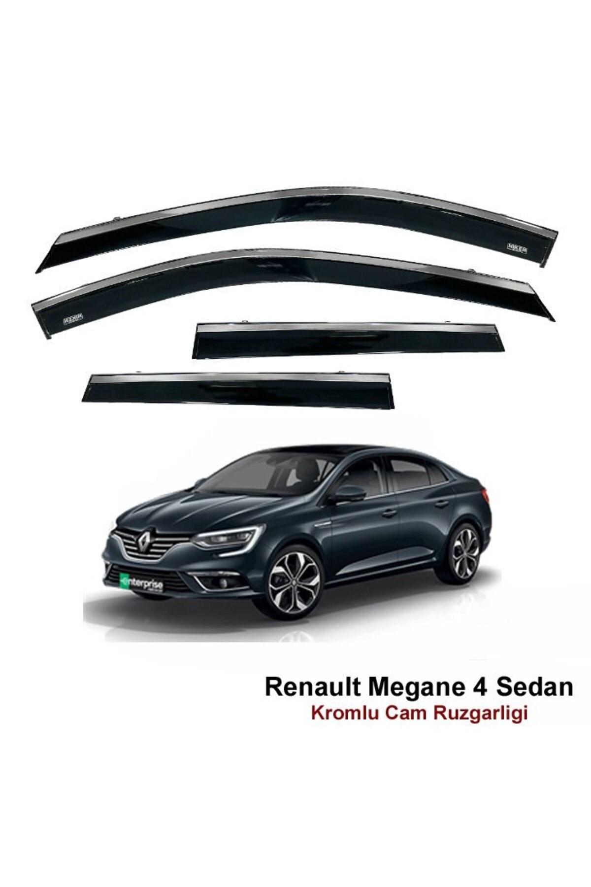 Renault Megane 4 Sedan Kromlu Cam Rüzgarlığı