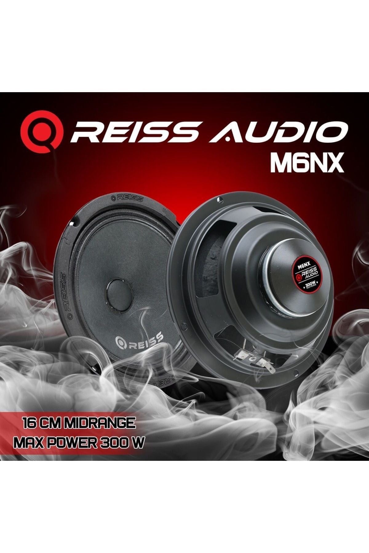 Rs-M6nx 16 cm Neodyum Özel Mıknatıs Oto Midrange Hoparlör Çifti 600wat-200w rms