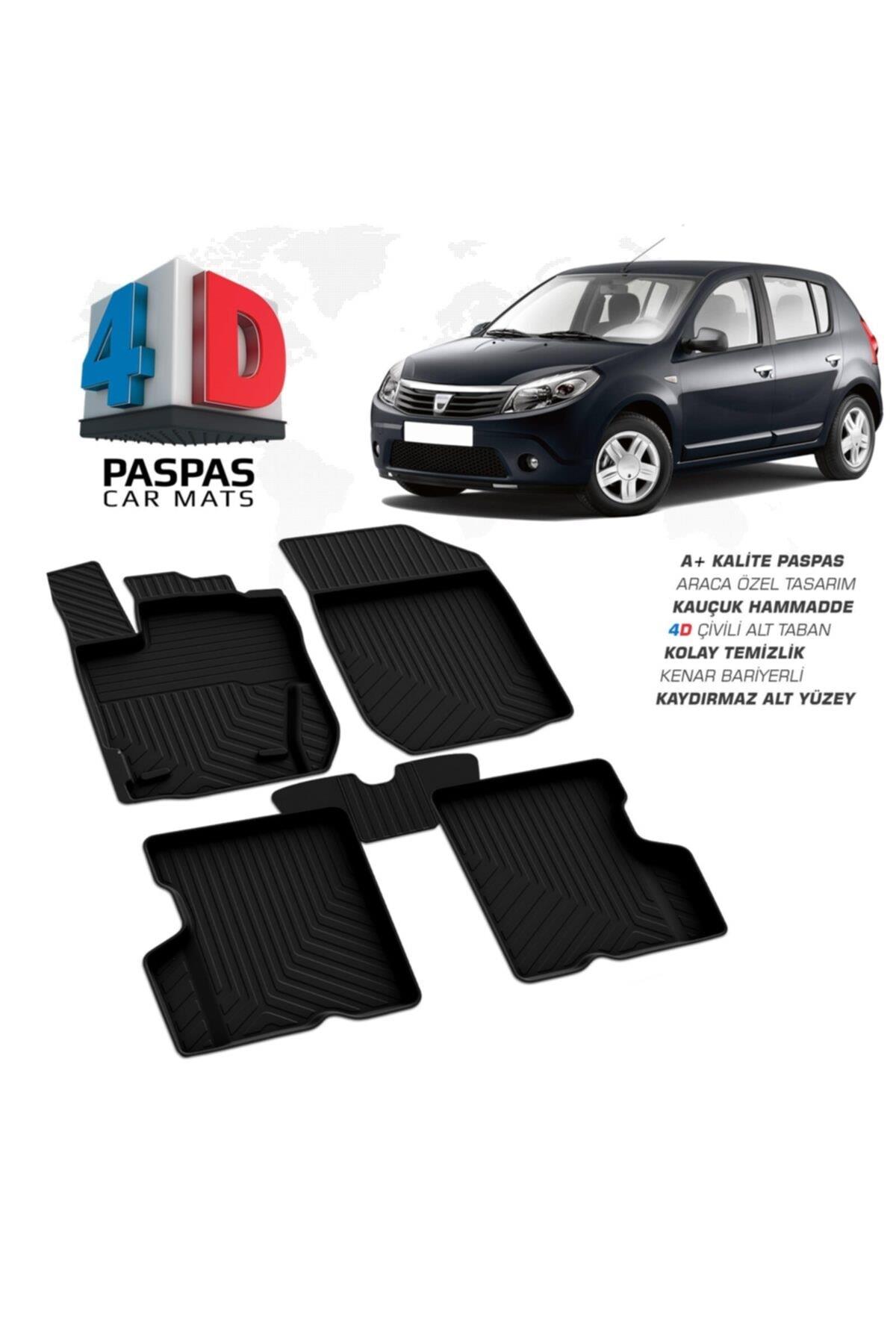 Sandero 4d Araca Özel Havuzlu Paspas 2008 2009 2010 2011 2012 2013 Uyumlu Omsa