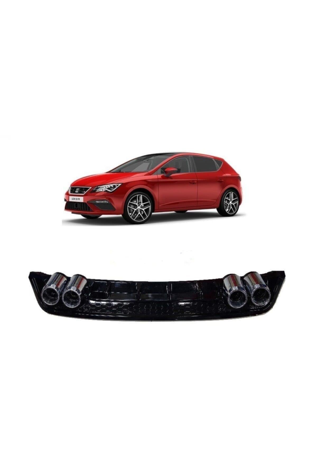 Seat Leon Difüzör 2012 - 2016 Piano Black 4 Egzozlu