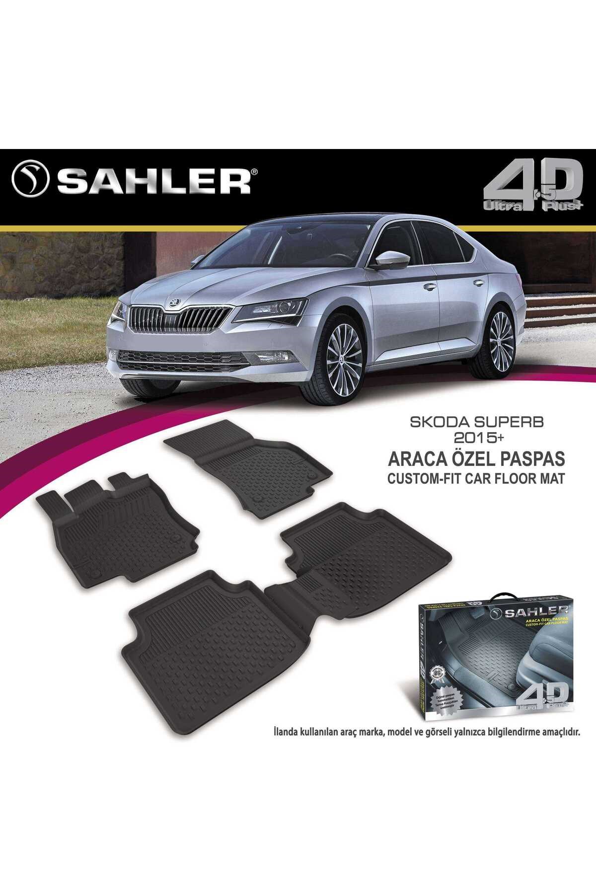 Skoda Super B 4,5d Havuzlu Paspas 2015-2019 Arası