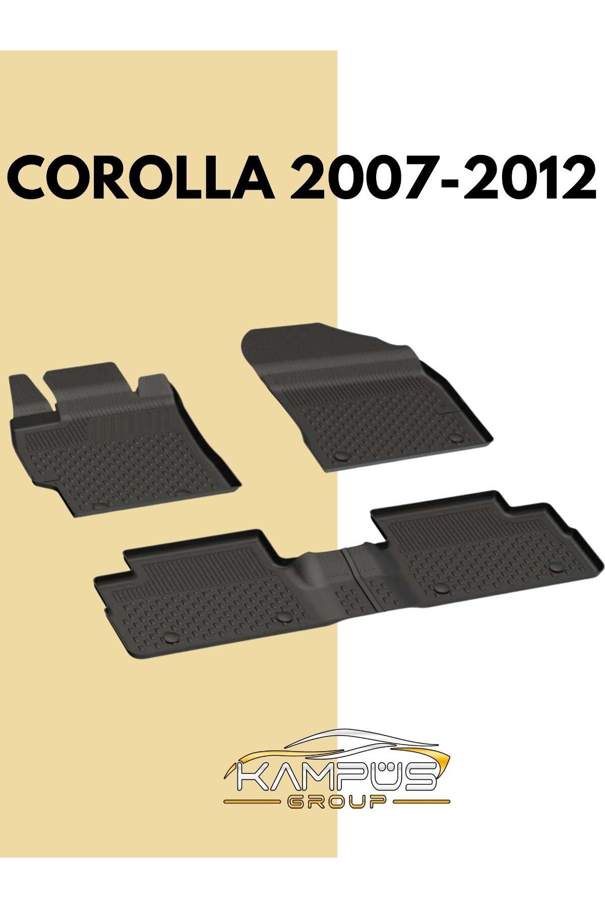 Toyota Corolla 2007-2013 Uyumlu 4.5D Sahler Oto Paspas