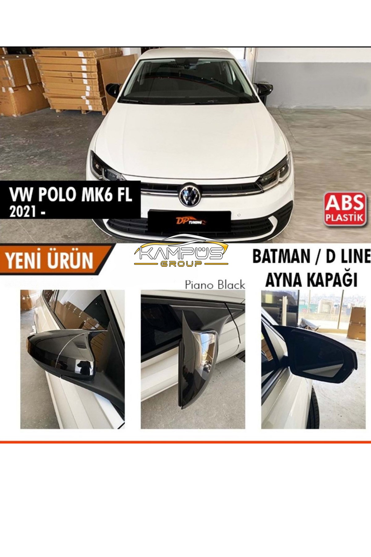VOLKSWAGEN Polo MK6 2018-2021 Batman Yarasa Ayna Kapağı