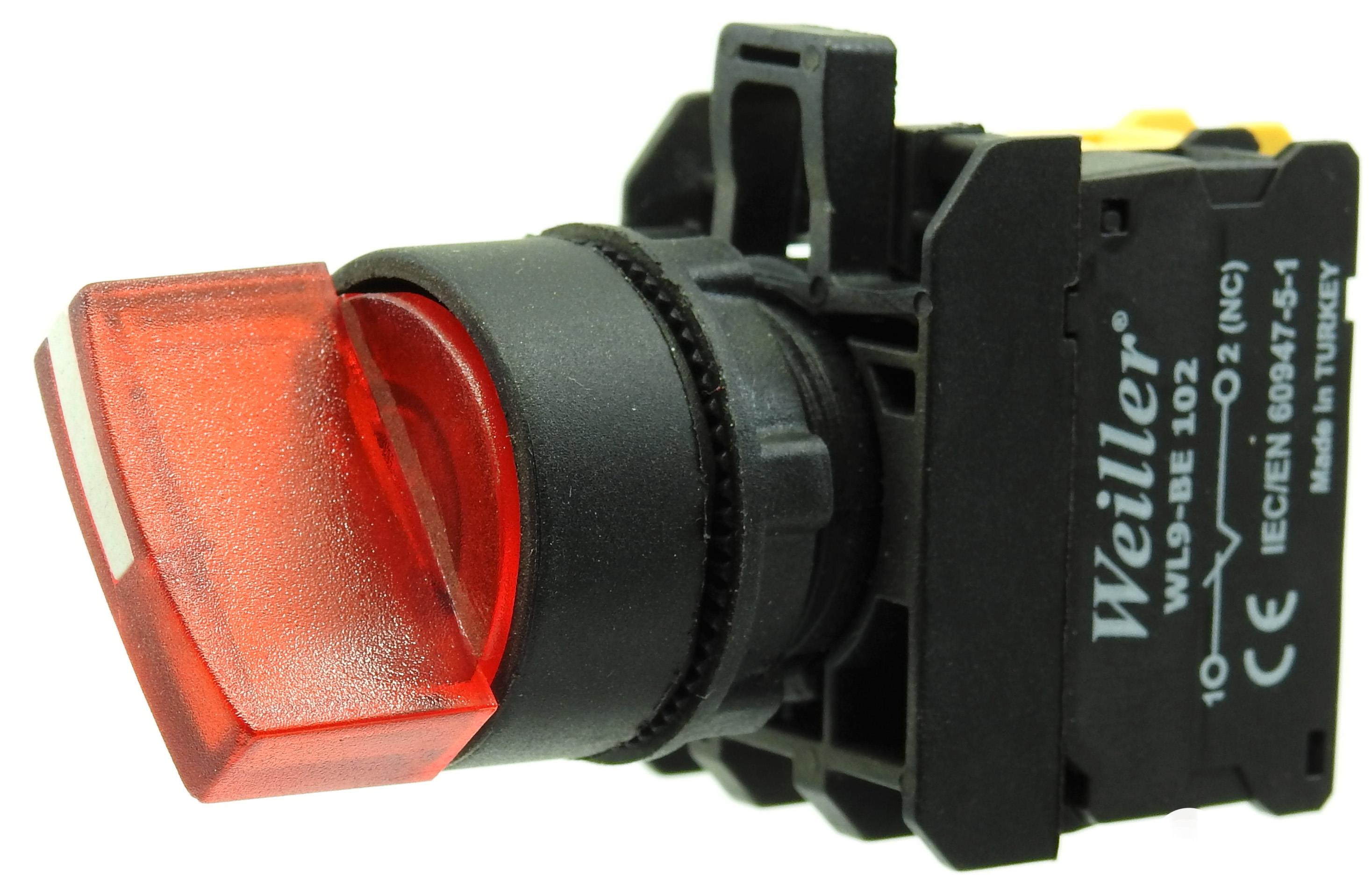 Ø22mm 0-1 Kalıcı Ledli Mandal Buton 240VAC