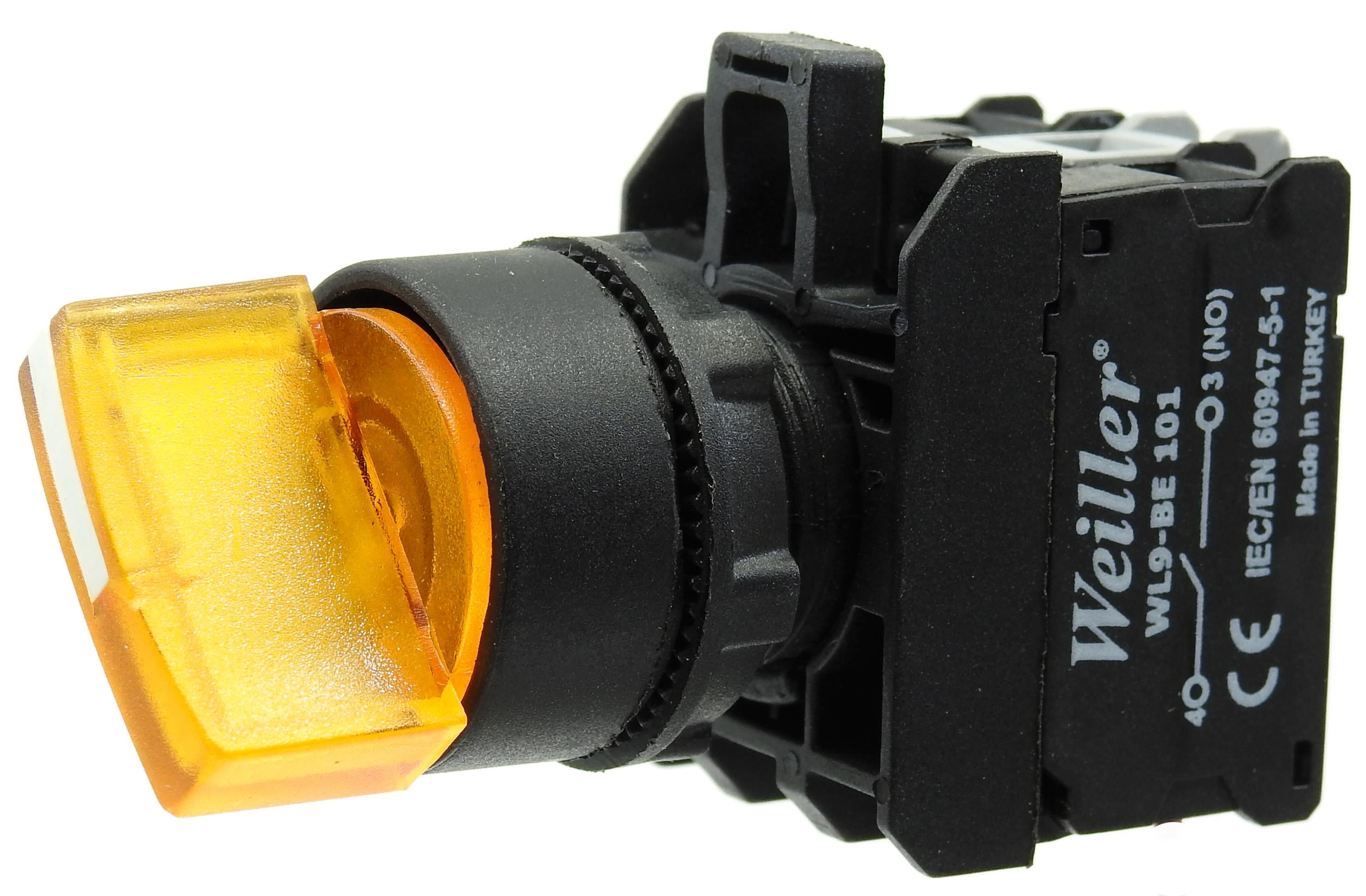 Ø22mm 1-0-2 Kalıcı Ledli Mandal Buton 10-30VAC-DC