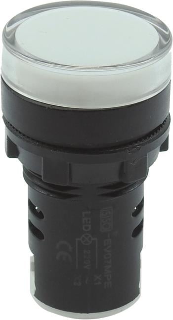 Ø22mm. Ledli Plastik Yuvarlak Sinyal Lambası