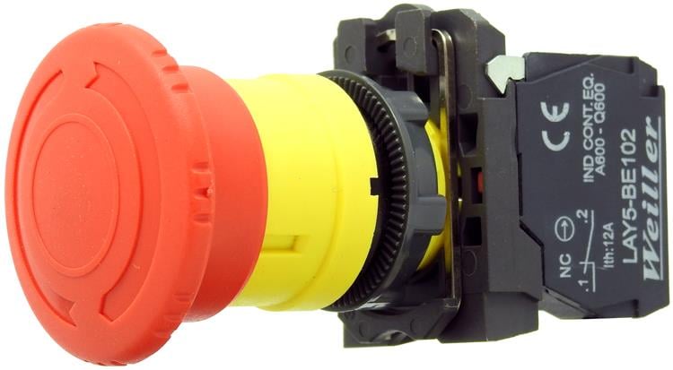 Ø22mm Plastik Mantar Acil Stop Buton