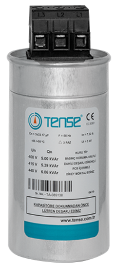1 kvar/400V Trifaze kondansatör