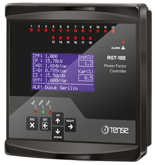 18 Kad. 3 Faz Reaktif Güç Kontrol Rölesi,Jeneratör Kompanzasyon 