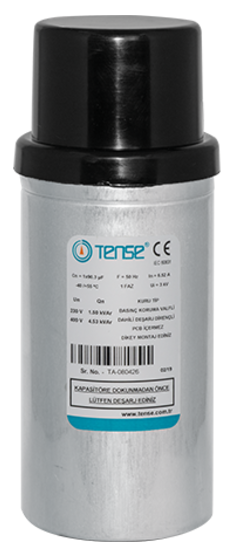 2.5 kvar/230V Monofaze kondansatör