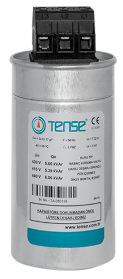 2.5 kvar/400V Trifaze kondansatör