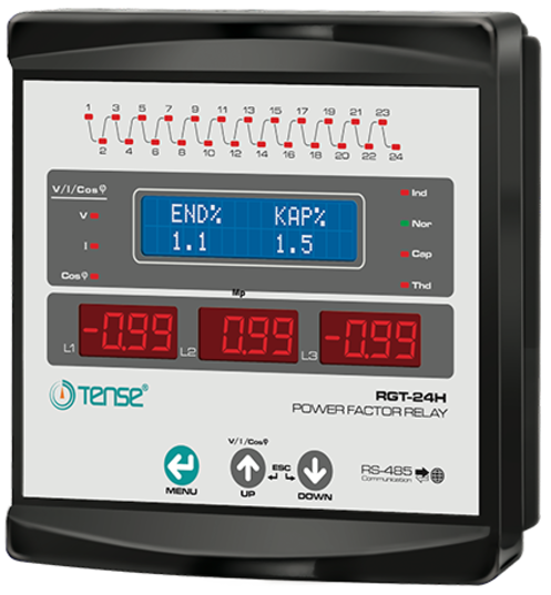 24. Kad.3 Faz ve Haberleşmeli Reaktif Güç Kontrol Rölesi
