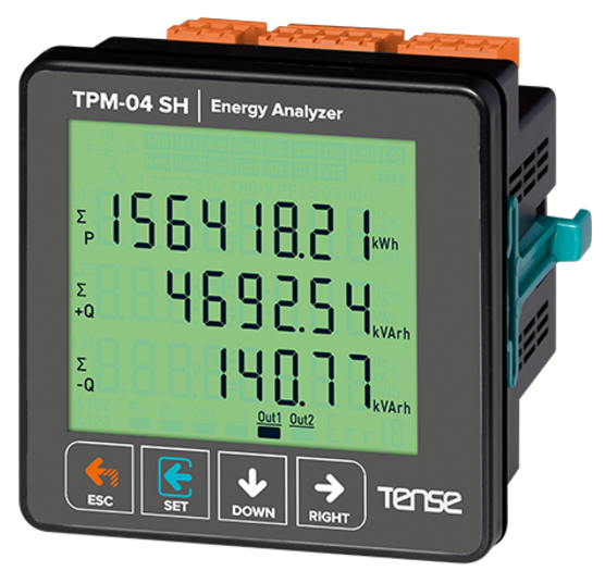 Şebeke Analizörleri (2-31.Harmonik Ölç,RS-485 Hab,2 Röle çıkış,1 Dij. İnput,Custom LCD)