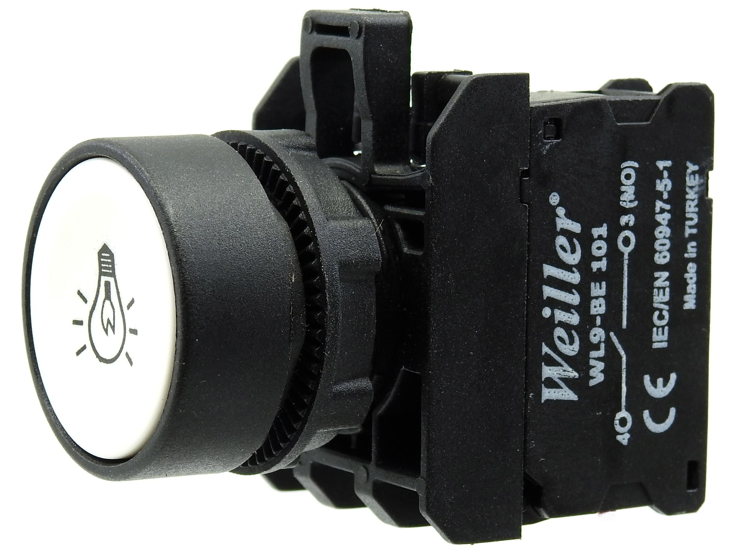 Ø22mm. Plastik İşaretli Yaylı Start Butonu