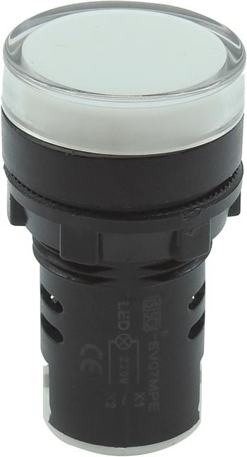 Ø22mm. Ledli Plastik Yuvarlak Sinyal Lambası